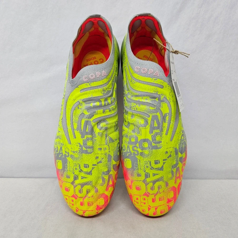 Adidas Copa‎ Sense+ FG Soccer Cleats FY6226 Clear Onix Grey Yellow Men's Size 8